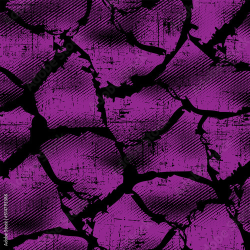 purple grunge pattern. geometric elements, cracked, attrition
