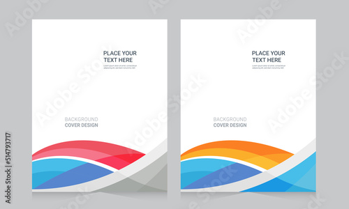 Cover design for annual report and business catalog, magazine, flyer or booklet. Brochure template layout. A4 cover vector EPS-10