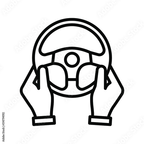 Steering wheel icon. Steering sign. vector illustration