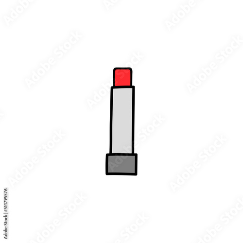 Doodle lipstick icon.
