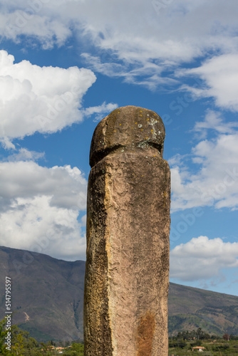 Menhir en the pre-Columbian archaeo-astronomical site El Infiernito (English : The Little Hell), located on the Altiplano Cundiboyacense in the outskirts of Villa de Leyva, Boyacá, Colombia. photo