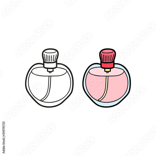 Doodle perfume in glass bottle.