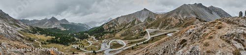 Curvy road at Col d Izoard, stage of tour de france