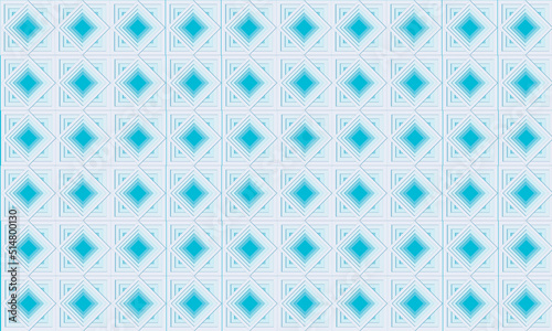 Abstract square with gardient blue colored background.