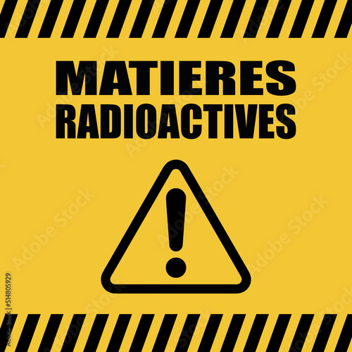 Logo matières radioactives. photo