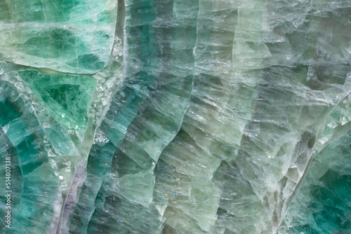 Obraz na płótnie Green Fluorite semi precious stone, natural texture in unique green color. w salonie