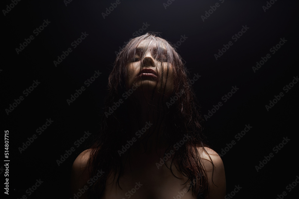 Naked Beautiful Girl with wet hair Naked Beautiful Girl with wet hair