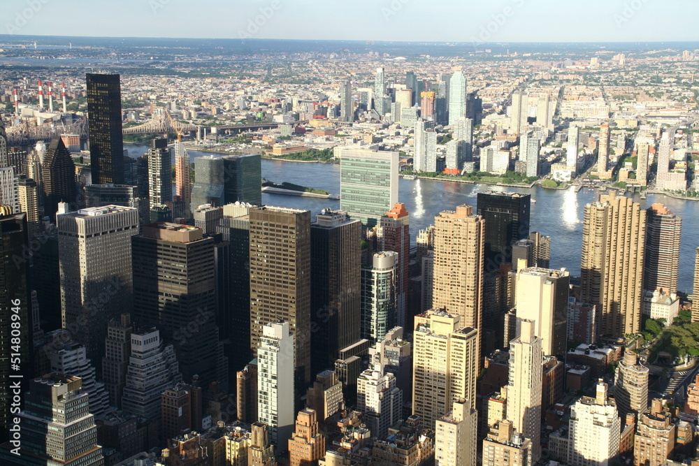new york, new york, usa, view of the skyline manhattan from the empire state building,,