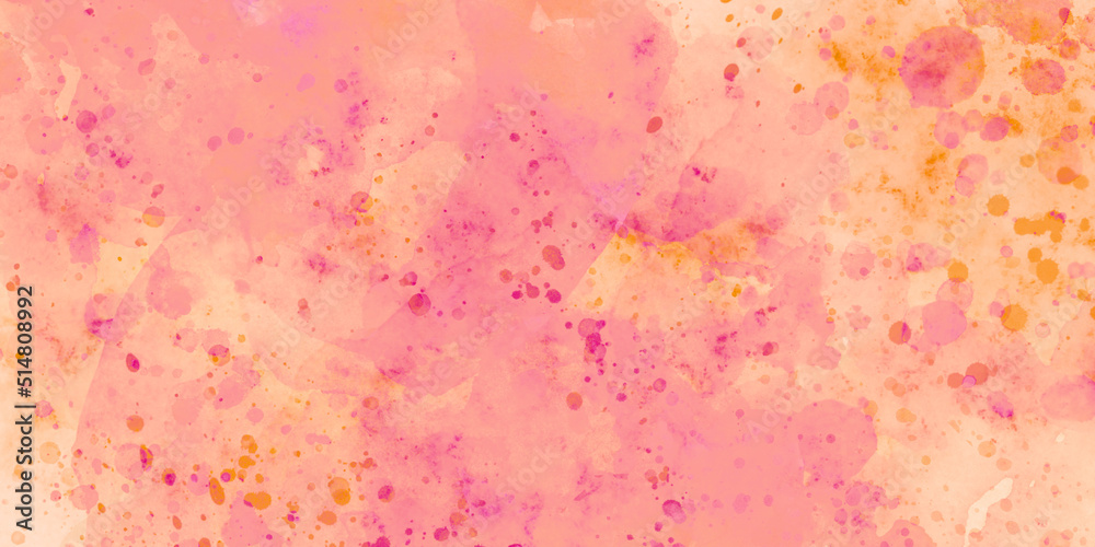 Colorful watercolor background. Abstract artistic vibrant pink red watercolor background. Magenta Paper Texture. watercolor galaxy sky background. Soft colors on old crumpled paper texture design.