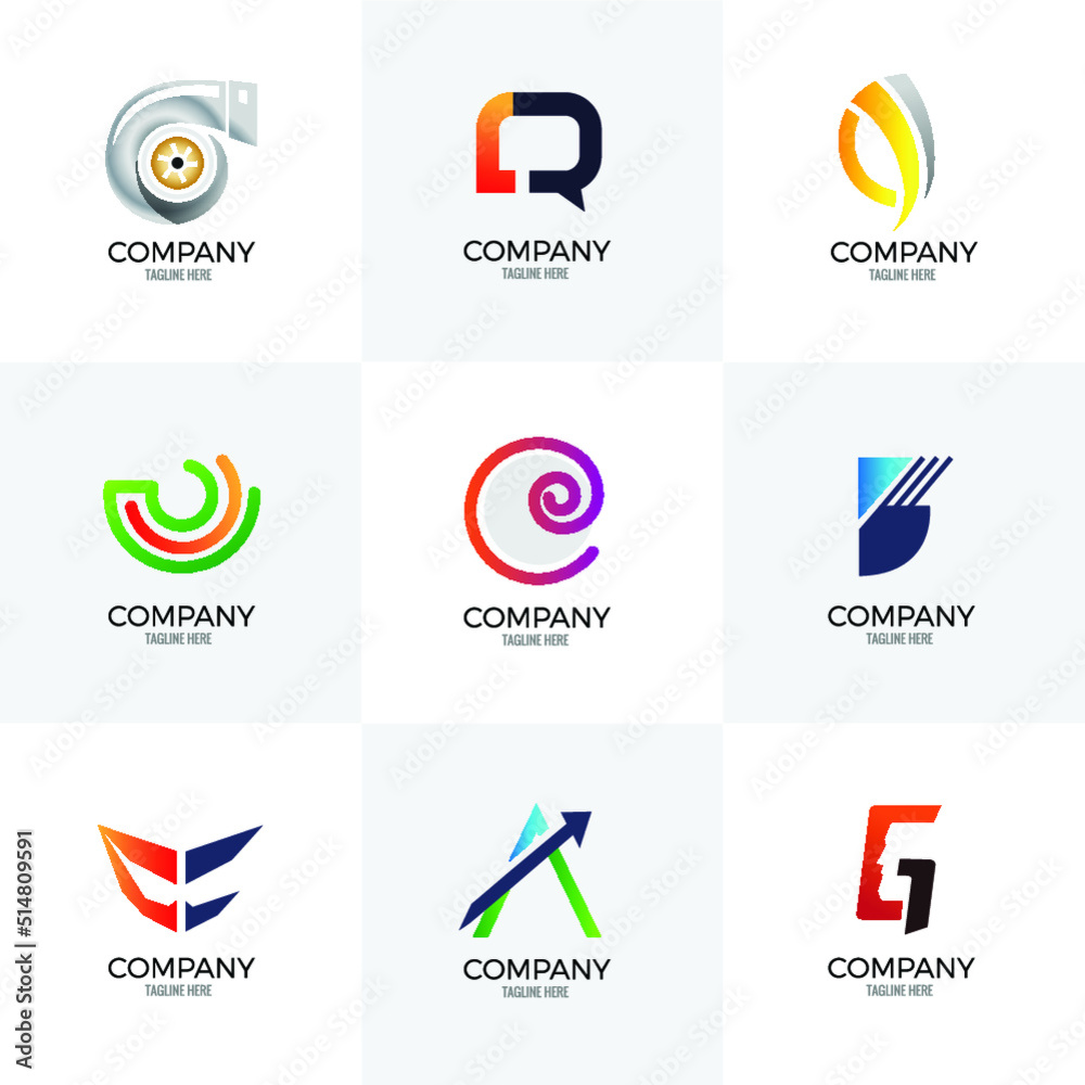 business logo set business logo set