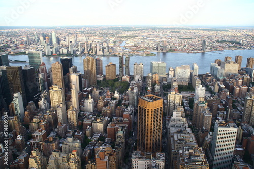 new york, new york, usa, view of the skyline manhattan from the empire state building,,