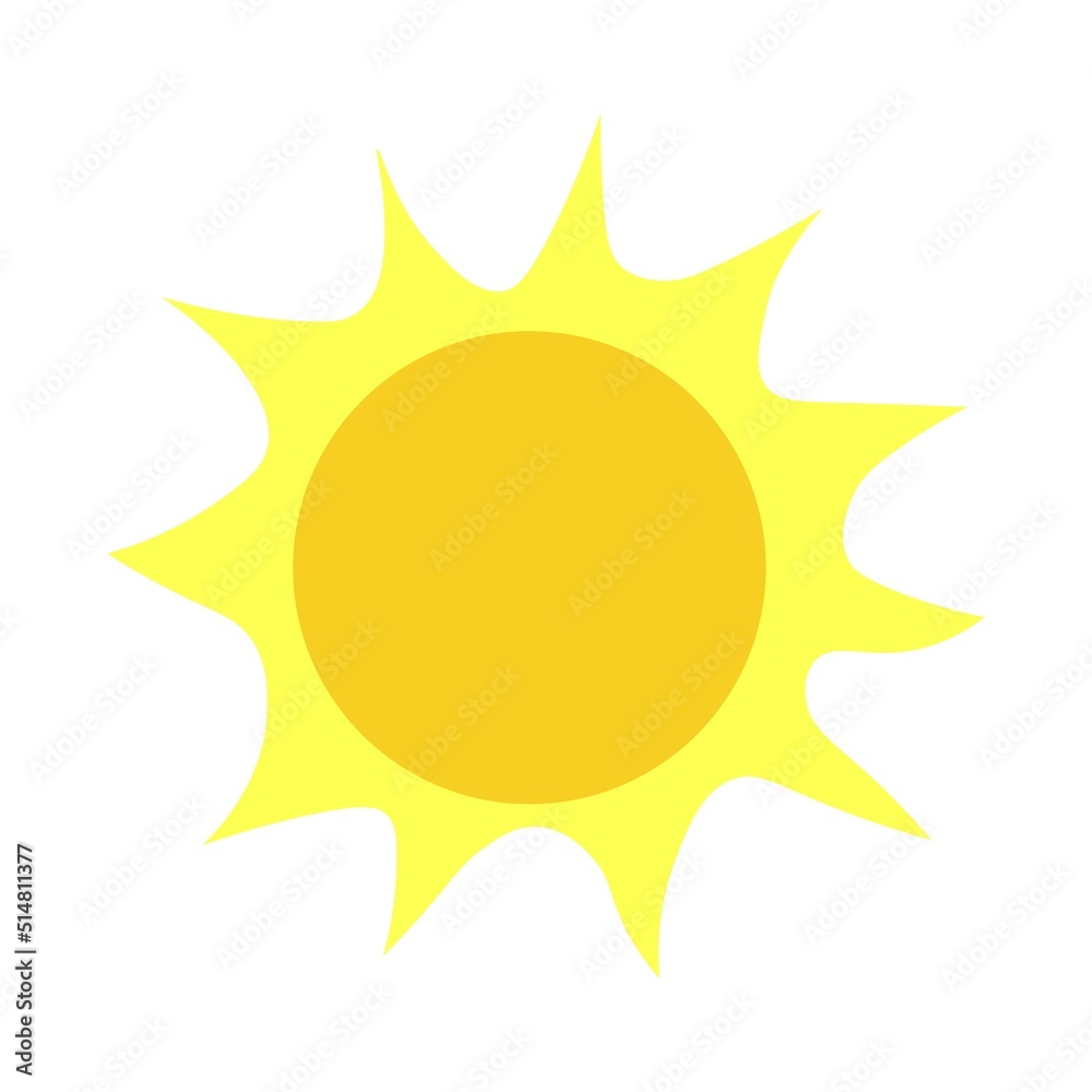 bright sun vector on white background, minimalistic stylized sketch of yellow sun, simple hand drawn sun sketch bright sun vector on white background, minimalistic stylized sketch of yellow sun, simple hand drawn sun sketch