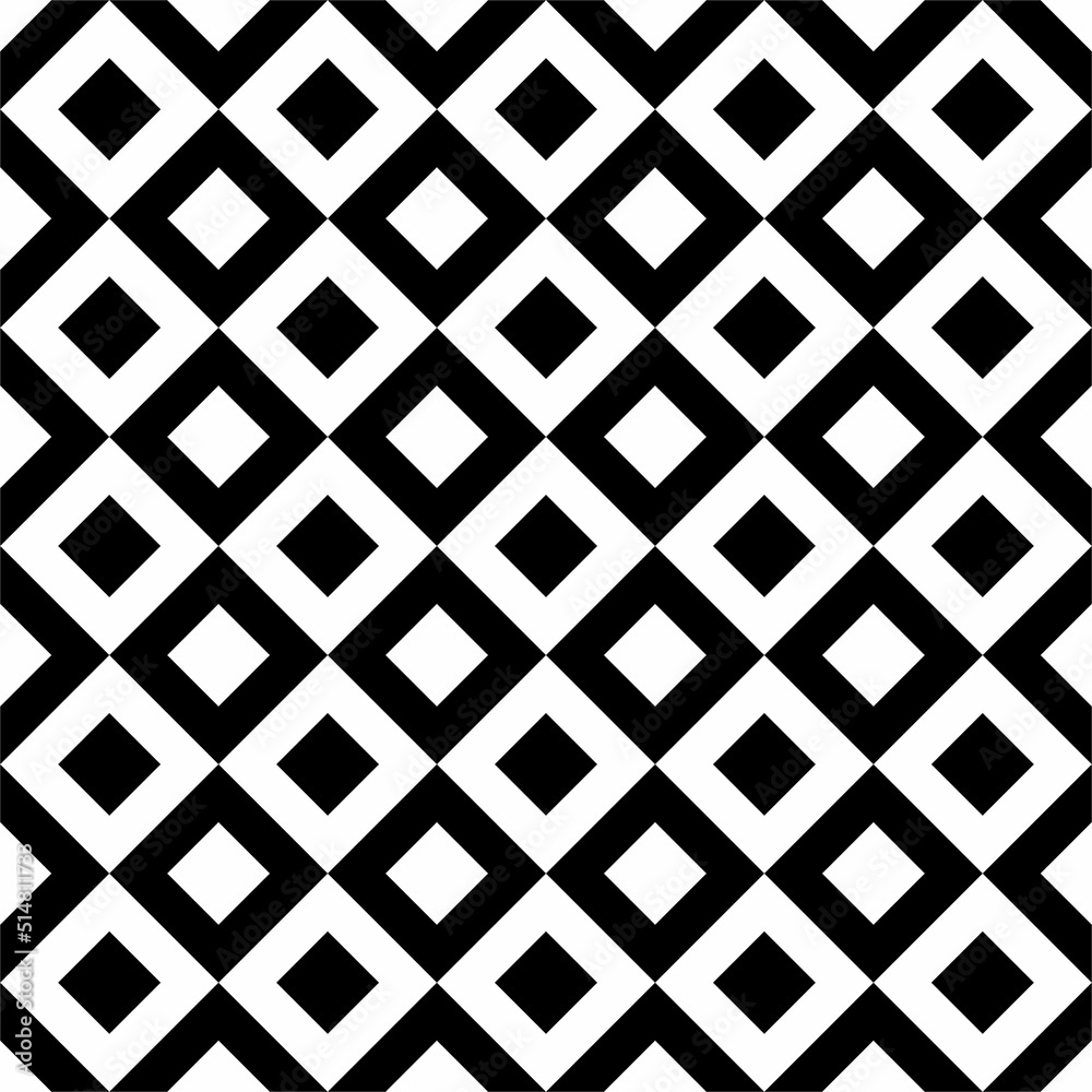 Vector seamless pattern with abstract geometric rhombus