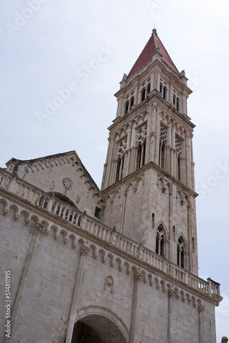 Trogir, Croatia - May 28, 2022- Bell Tower Of Cathedral of St. Lawrence