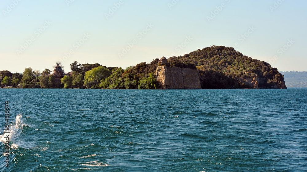 bisentina island lake of Bolsena Viterbo Italy