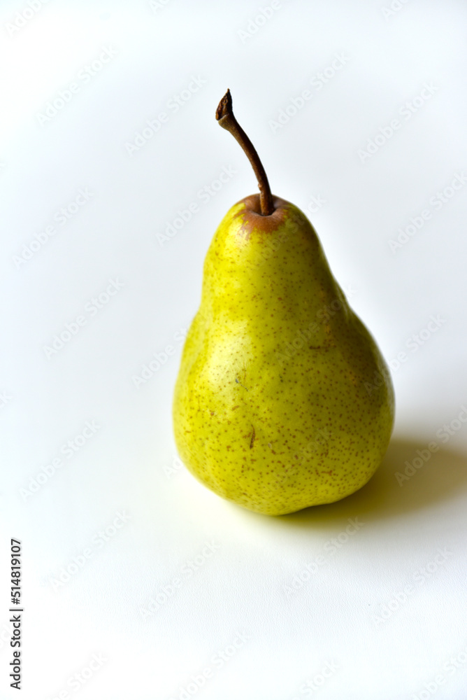 Green delicious pear on a white background Green delicious pear on a white background