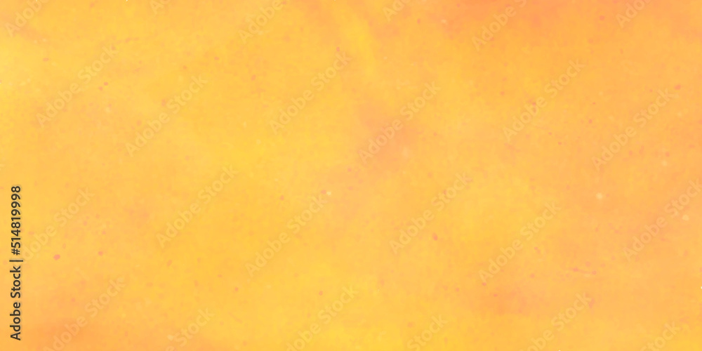 Abstract bright and shinny lovely soft orange watercolor background, Beautiful and light orange or yellow colorful background with watercolor stains and for design