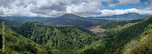 Mount Batur with crater
