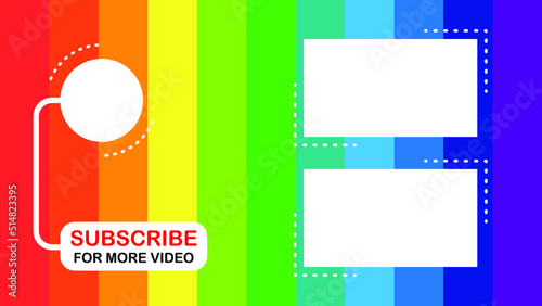 Youtube end screen template.