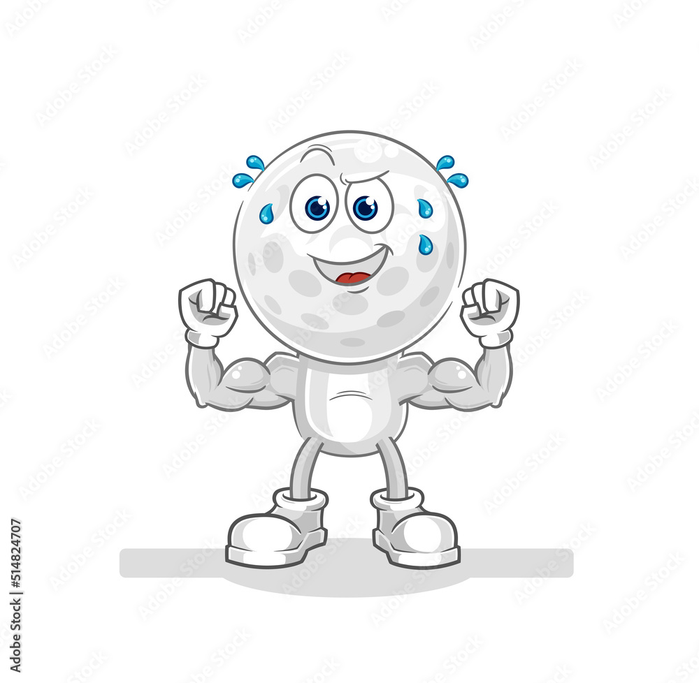 Fototapeta premium golf head swimmer with buoy mascot. cartoon vector
