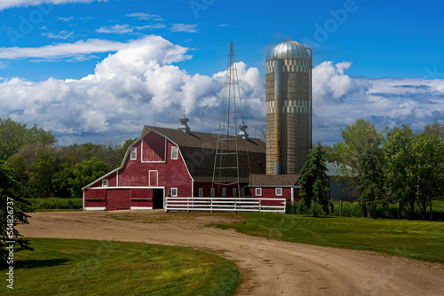 A barn on prarie grass land in estern North Dakota. photo