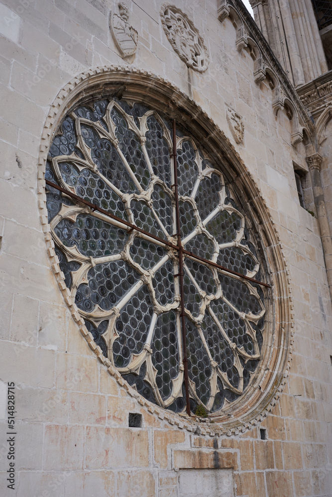 Obraz premium Trogir, Croatia - May 28, 2022- the view from the terrace of the Cathedral of St. Lawrence 