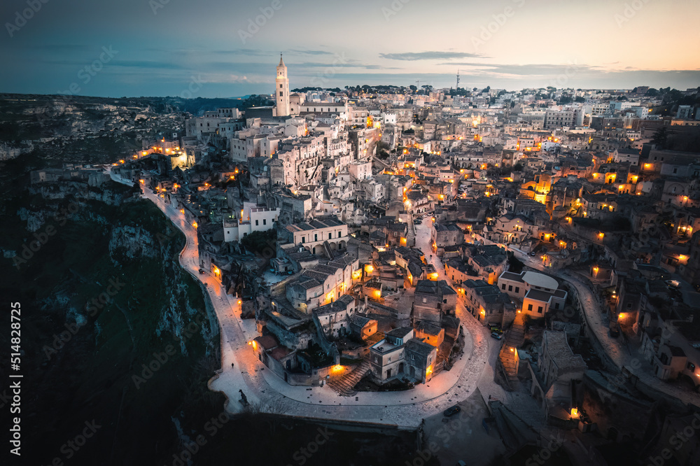 This is a photo of the beautiful city of Matera in Italy. Photographed as the evening began and the sun slowly set.
Matera is one of the oldest continuous cities to be inhabited. 