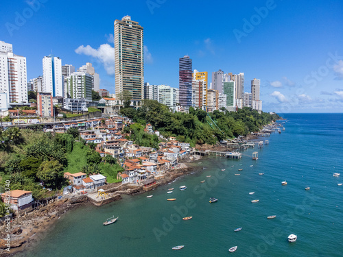 Social contrast and natural beauty in coastal metropolis Salvador, Bahia, Brazil