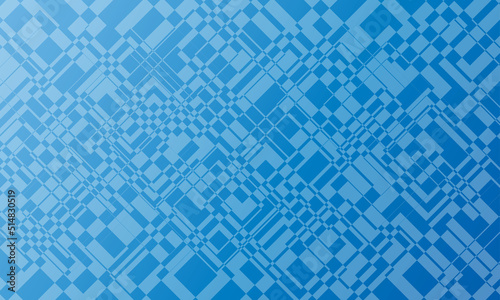 Abstract white square with blue gardient colored background.