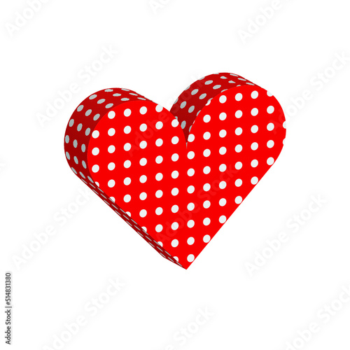 3d dotted heart symbol