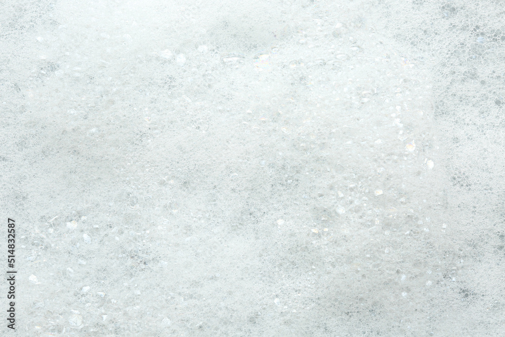 Fluffy bath foam as background, top view Fluffy bath foam as background, top view