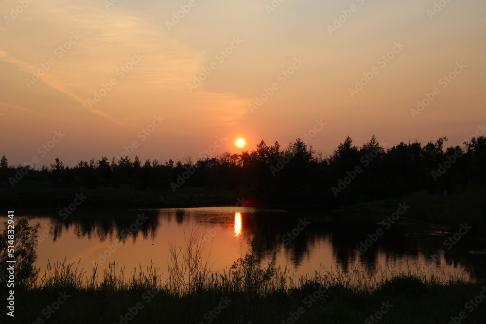Sunset Over The Wetlands, Pylypow Wetlands, Edmonton, Alberta