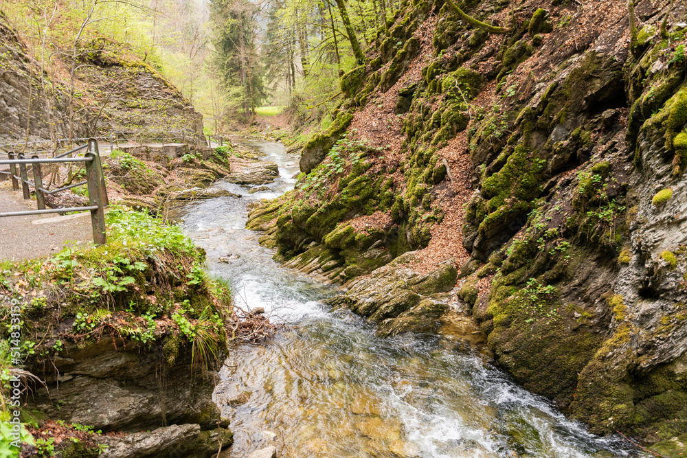 Small river at the Thur waterfalls in Unterwasser in Switzerland Small river at the Thur waterfalls in Unterwasser in Switzerland
