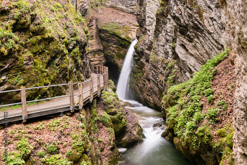 Thur waterfalls in the alps in Unterwasser in Switzerland photo