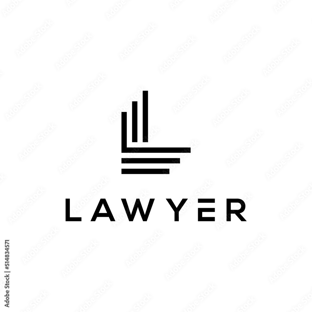 initials L Law and Building logo vector initials L Law and Building logo vector