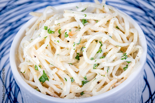 Celery Root Remoulade salad julienned