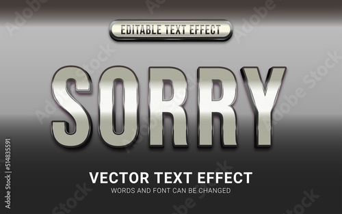Editable Elegant and Sparkling Text Effect with Sorry Text