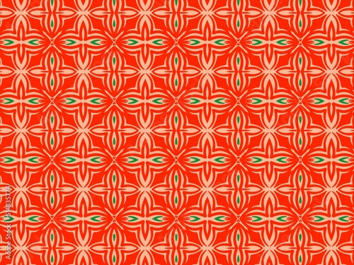 Traditional floral ornament design. Ethnic ornamental seamless pattern background. Hand drawing colorful ornate, creative work. Digital art illustration