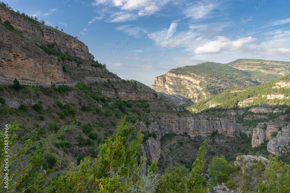 Wonderful natural landscapes of Spain. One of the many viewpoints in the eastern Rioja is located in the canyon of the river Leza. 