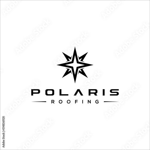 Polaris Stars Logo Design Vector