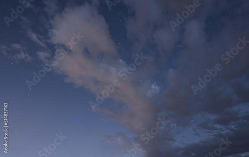Dark blue cloud with white light sky background