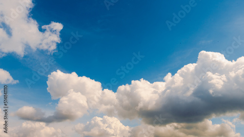 White, Fluffy Clouds In Blue Sky. Background From Clouds. © EwaStudio