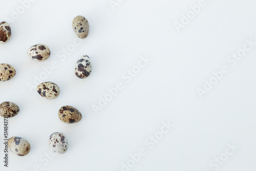 Quail Eggs Isolated on White Background