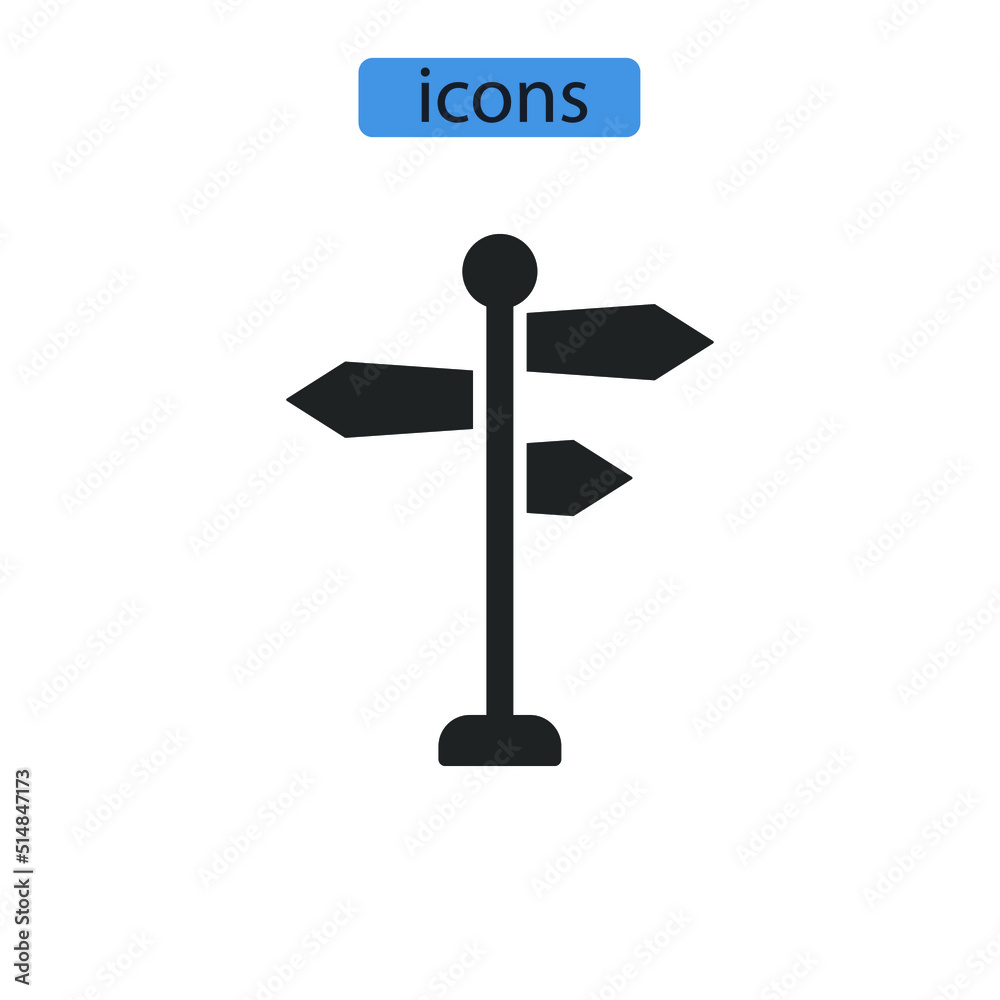 road sign icons symbol vector elements for infographic web road sign icons symbol vector elements for infographic web