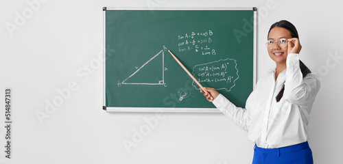 Asian maths teacher near bl...