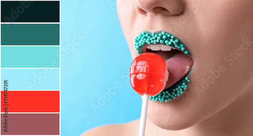 Beautiful young woman with ...