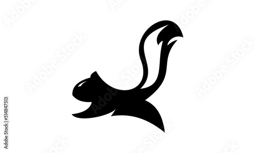running squirrel logo vector