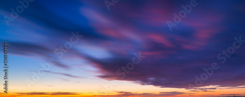 Sky with clouds during sunset. Clouds and blue sky. A high-resolution photogr...