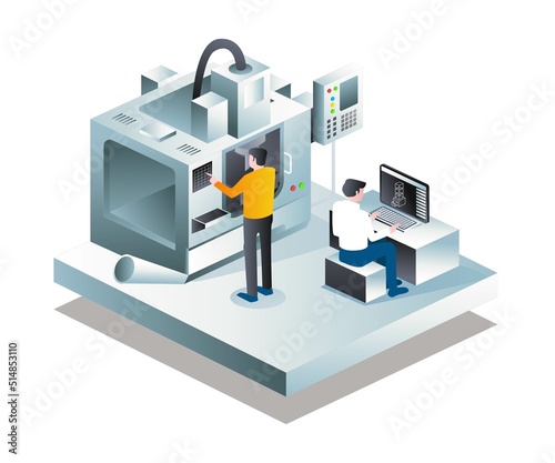 3d designer and cnc machine operator