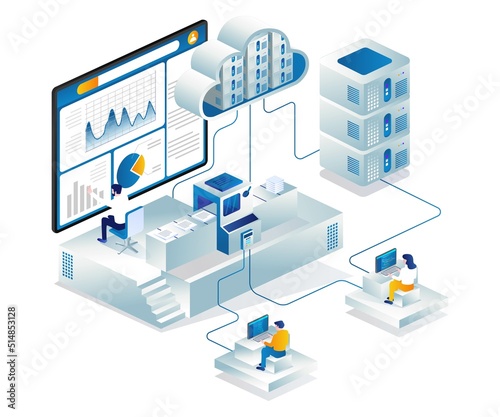 The team is processing cloud server analyst data